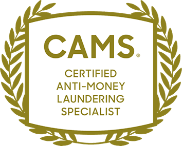 ACAMS CAMS — Certified Anti-Money Laundering Specialist badge